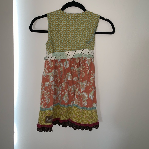 Matilda Jane print dress girls age 8 in excellent used condition green blue - Picture 2 of 8